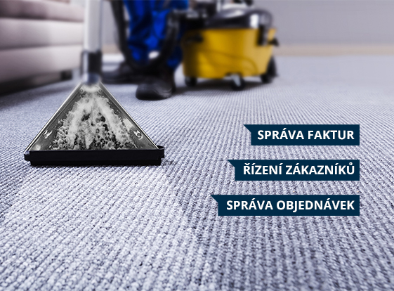 Janitor Cleaning Carpet With Vacuum Cleaner